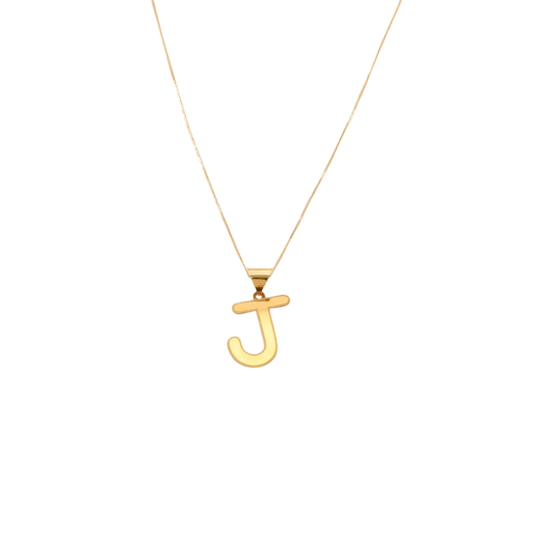 Gold 18KT 'B,D,J,K,L,M,T' Initial Necklace