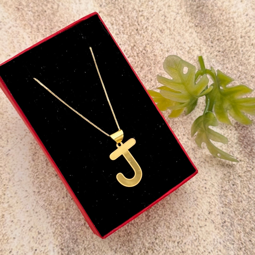 Gold 18KT 'B,D,J,K,L,M,T' Initial Necklace