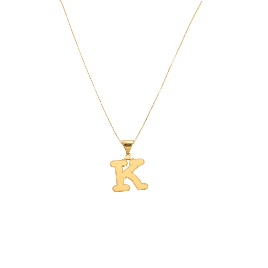 Gold 18KT 'B,D,J,K,L,M,T' Initial Necklace