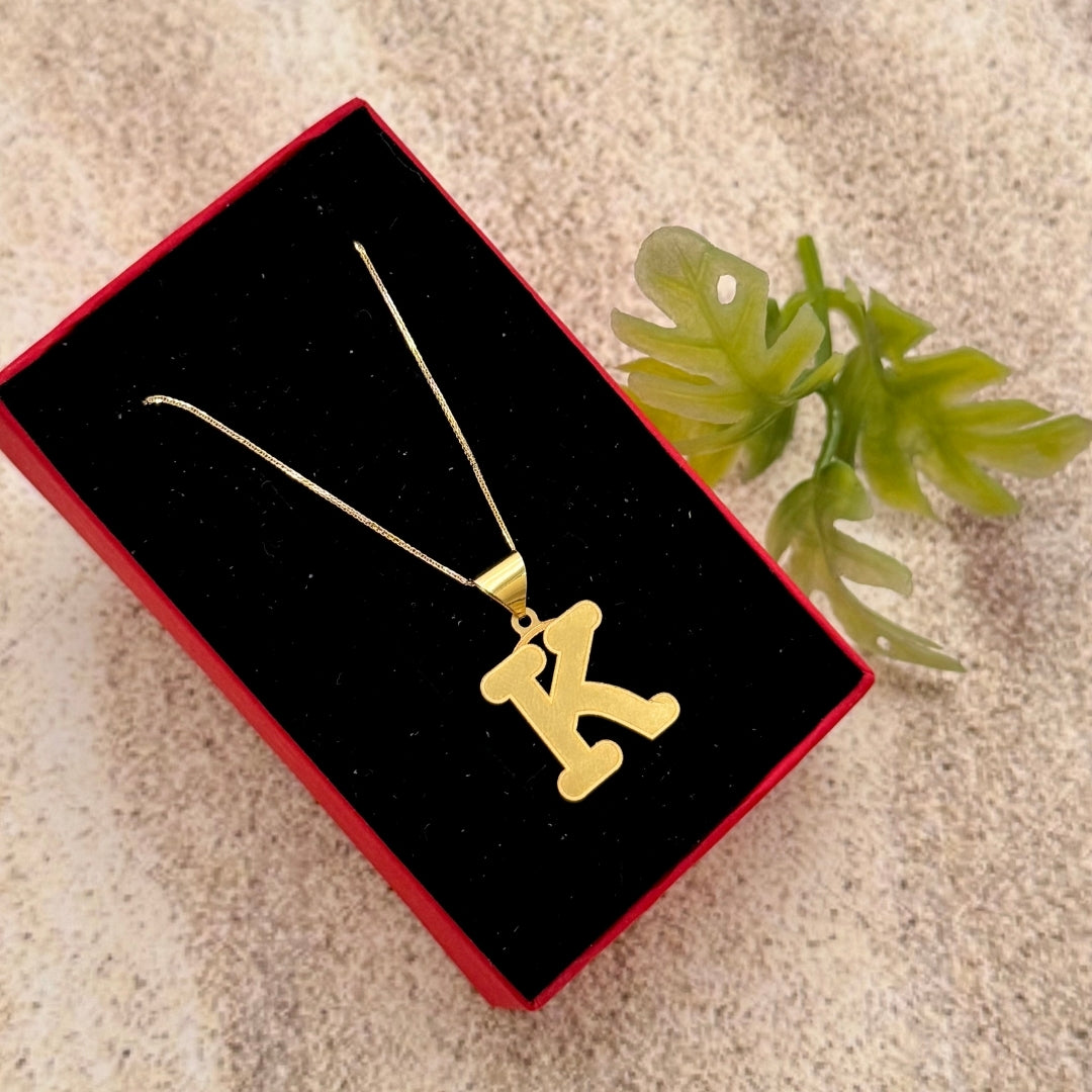 Gold 18KT 'B,D,J,K,L,M,T' Initial Necklace