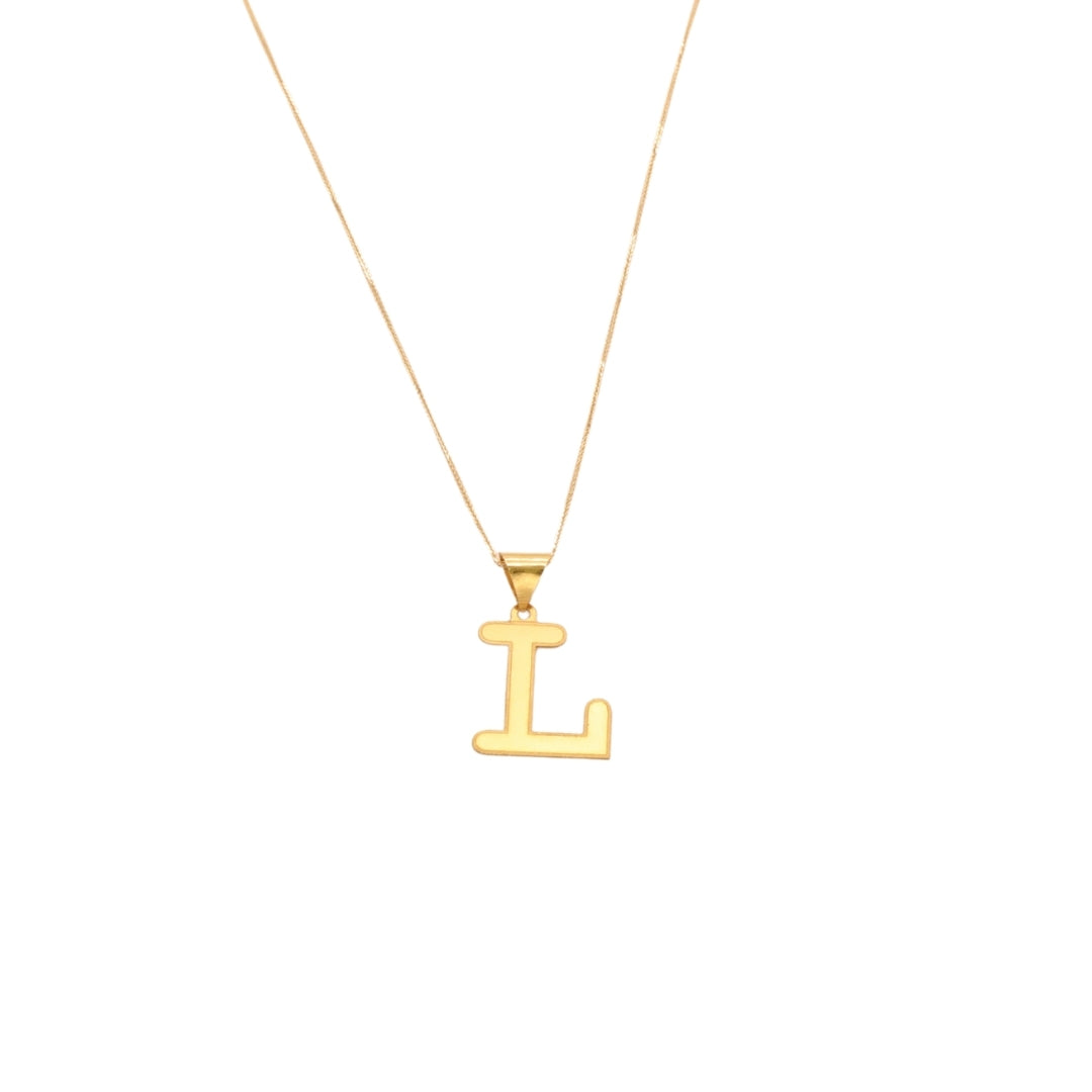 Gold 18KT 'B,D,J,K,L,M,T' Initial Necklace