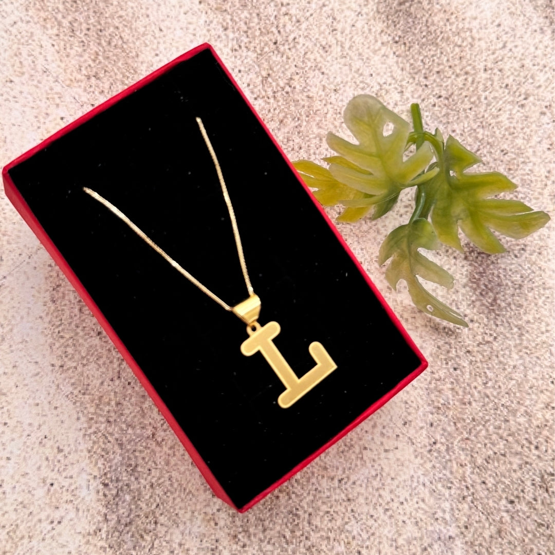 Gold 18KT 'B,D,J,K,L,M,T' Initial Necklace