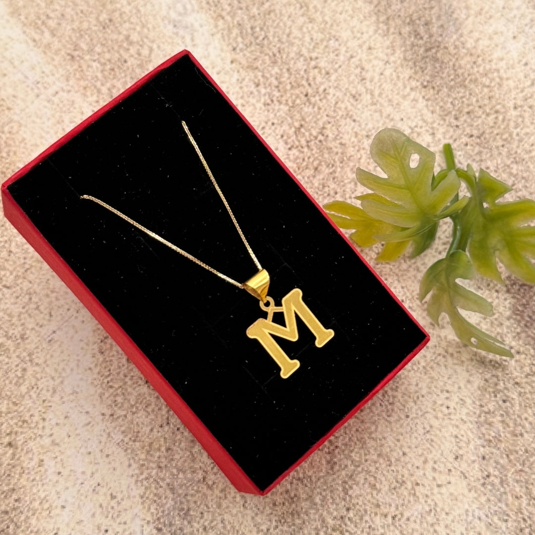 Gold 18KT 'B,D,J,K,L,M,T' Initial Necklace