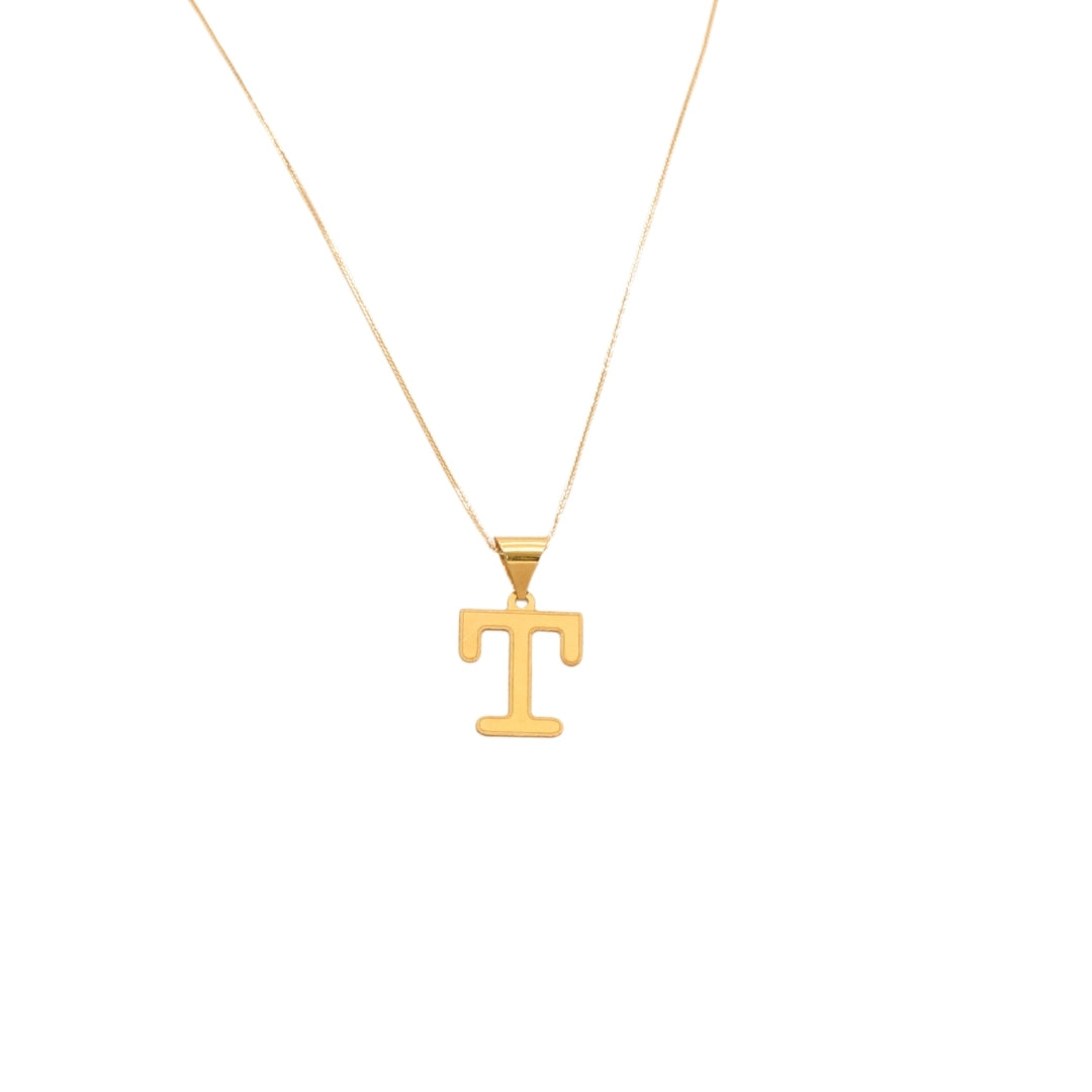 Gold 18KT 'B,D,J,K,L,M,T' Initial Necklace
