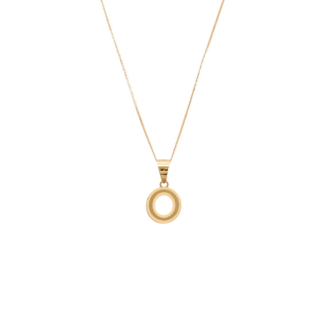 Gold 18KT 'E,G,H,I,N,O,P,Q,S,U,V,W,X,Y,Z' Initial Necklace