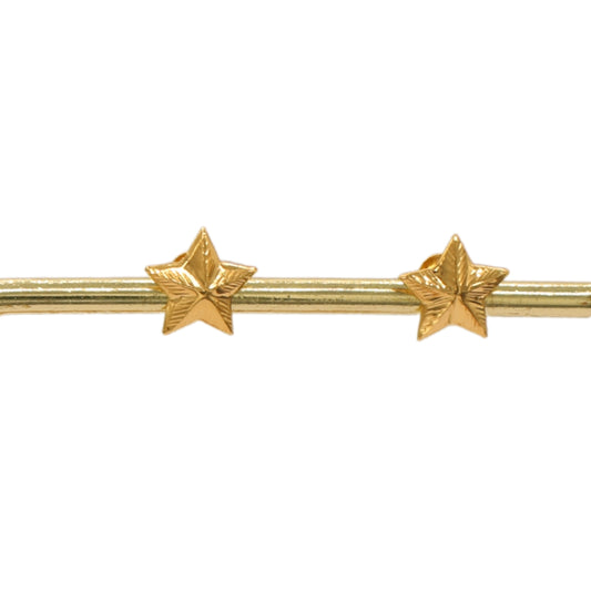 Gold 18KT Star Stud Earrings