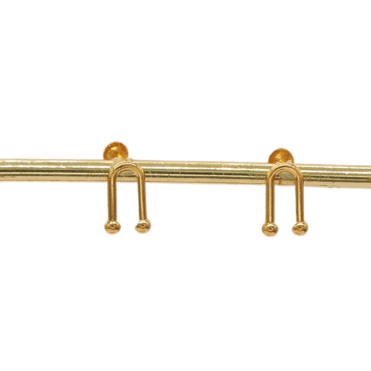 Gold 18KT Double-Bar Dangle Earrings