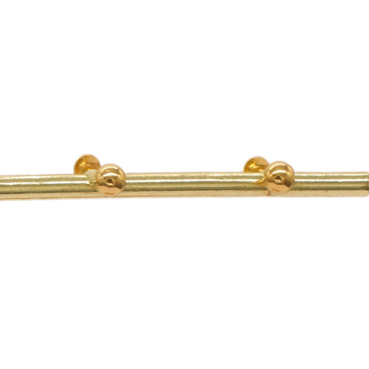 Gold 18KT Glossy Ball Stud Earrings