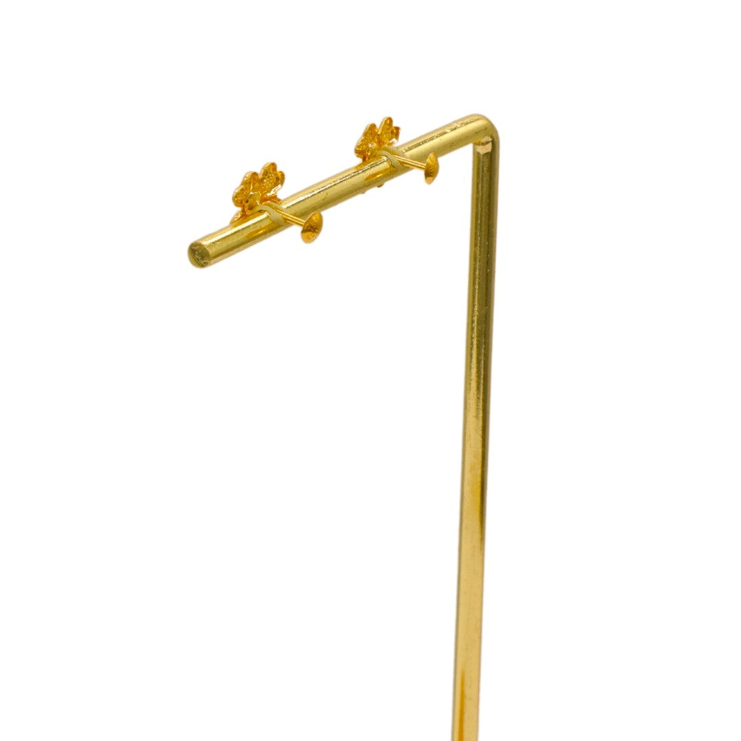 Gold 18KT Floral Stud Earrings