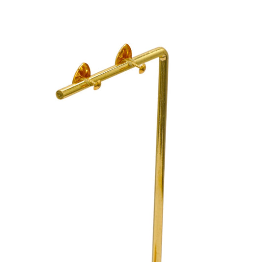 Gold 18KT Teardrop Carved Stud Earrings