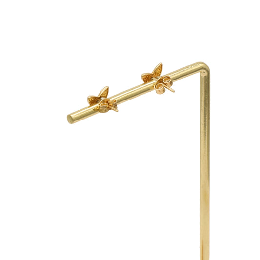 Gold 18KT Star Butterfly Stud Earrings
