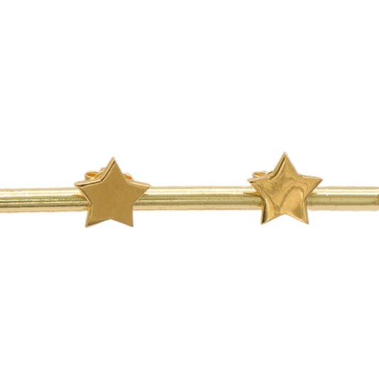 Gold 18KT Star Stud Earrings