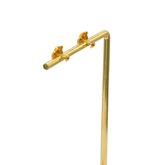 Gold 18KT Floral Stud Earrings