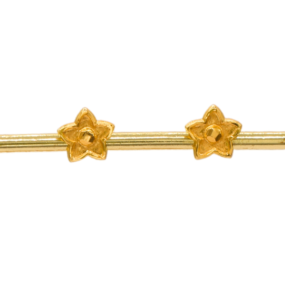 Gold 18KT Star Design Stud Earrings
