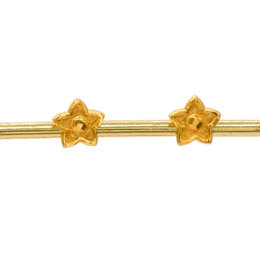Gold 18KT Star Design Stud Earrings