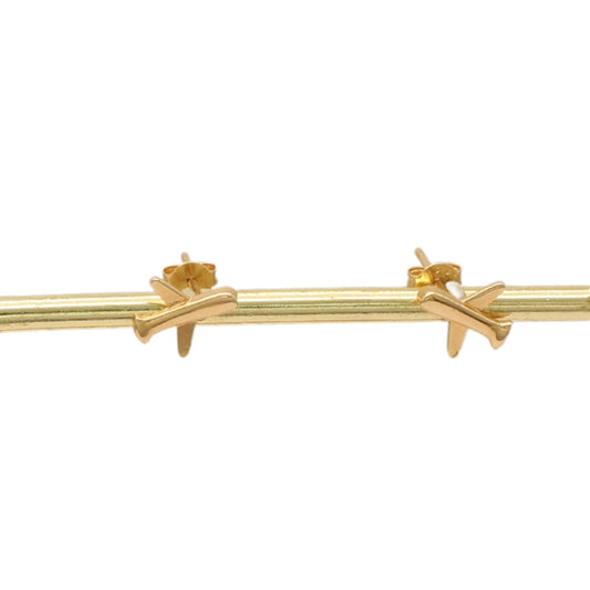 Gold 18KT Airplane Stud Earrings