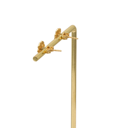 Gold 18KT Flower Stud Earrings