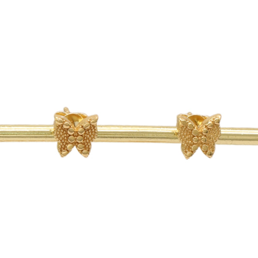 Gold 18KT Butterfly Stud Earrings