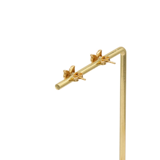 Gold 18KT Butterfly Stud Earrings