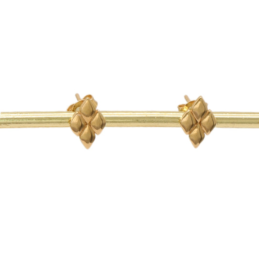 Gold 18KT Cluster Drop Stud Earrings