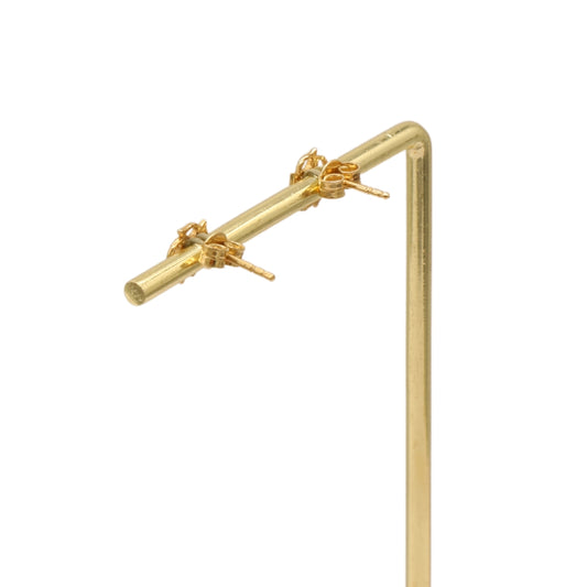 Gold 18KT Floral Stud Earrings