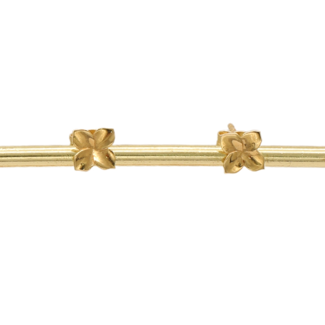 Gold 18KT Bow Stud Earrings