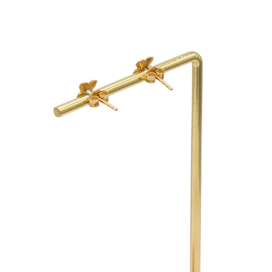 Gold 18KT Bow Stud Earrings