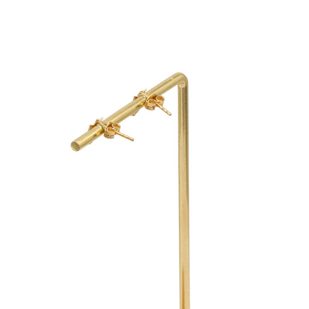 Gold 18KT Tulip Stud Earrings