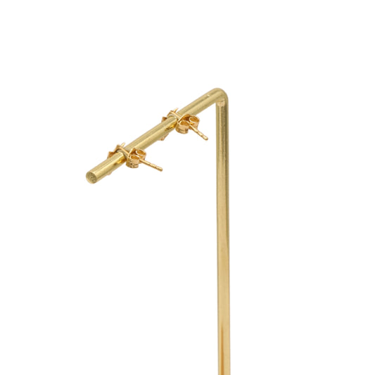 Gold 18KT Tulip Stud Earrings