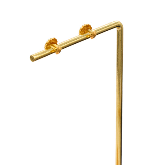 Gold 18KT Floral Stud Earrings