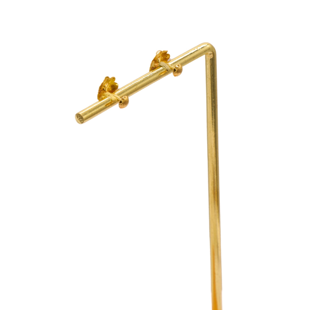 Gold 18KT Star Flower Stud Earrings