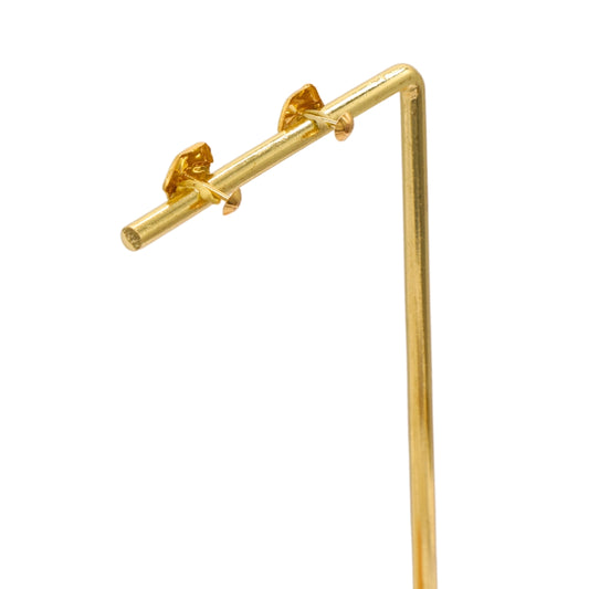 Gold 18KT Hexagon Star Stud Earrings