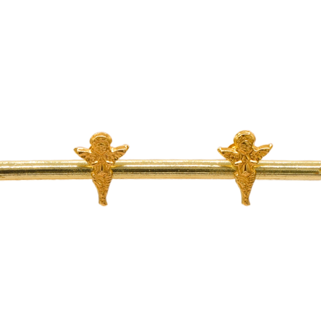 Gold 18KT Angel Stud Earrings