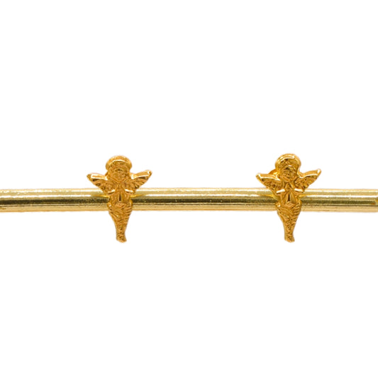 Gold 18KT Angel Stud Earrings