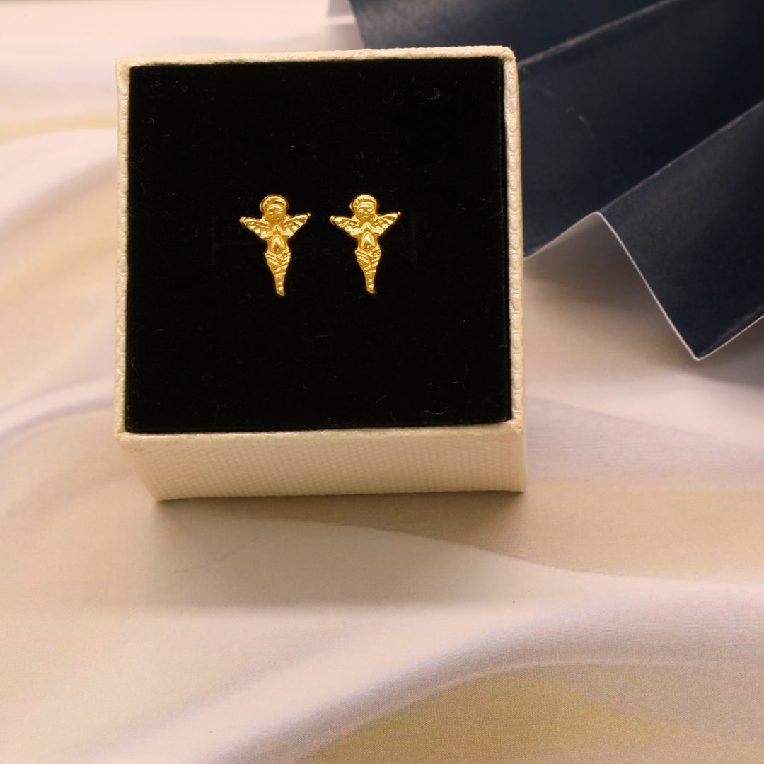 Gold 18KT Angel Stud Earrings