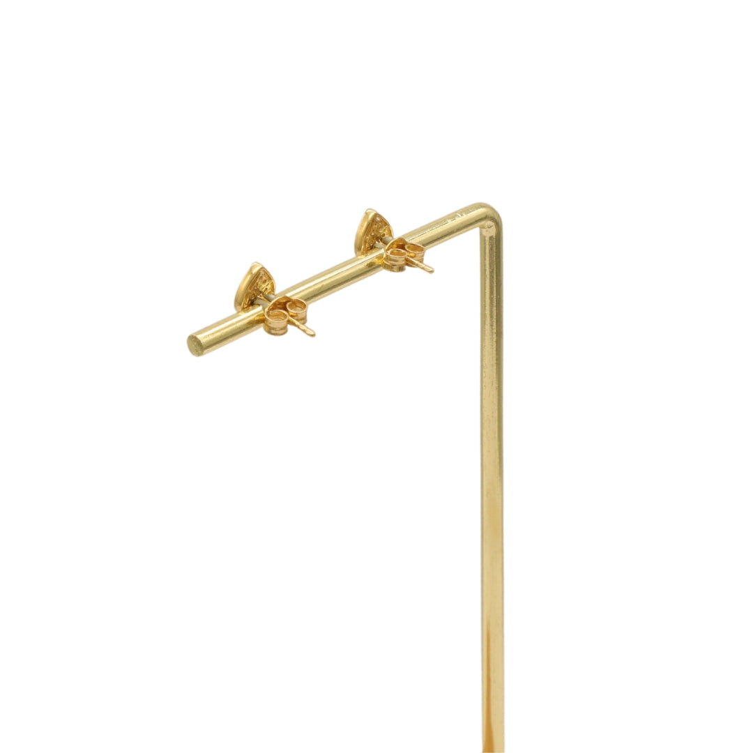 Gold 18KT Teardrop Stud Earrings