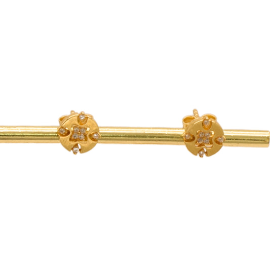 Gold 18KT Floral Stud Earrings