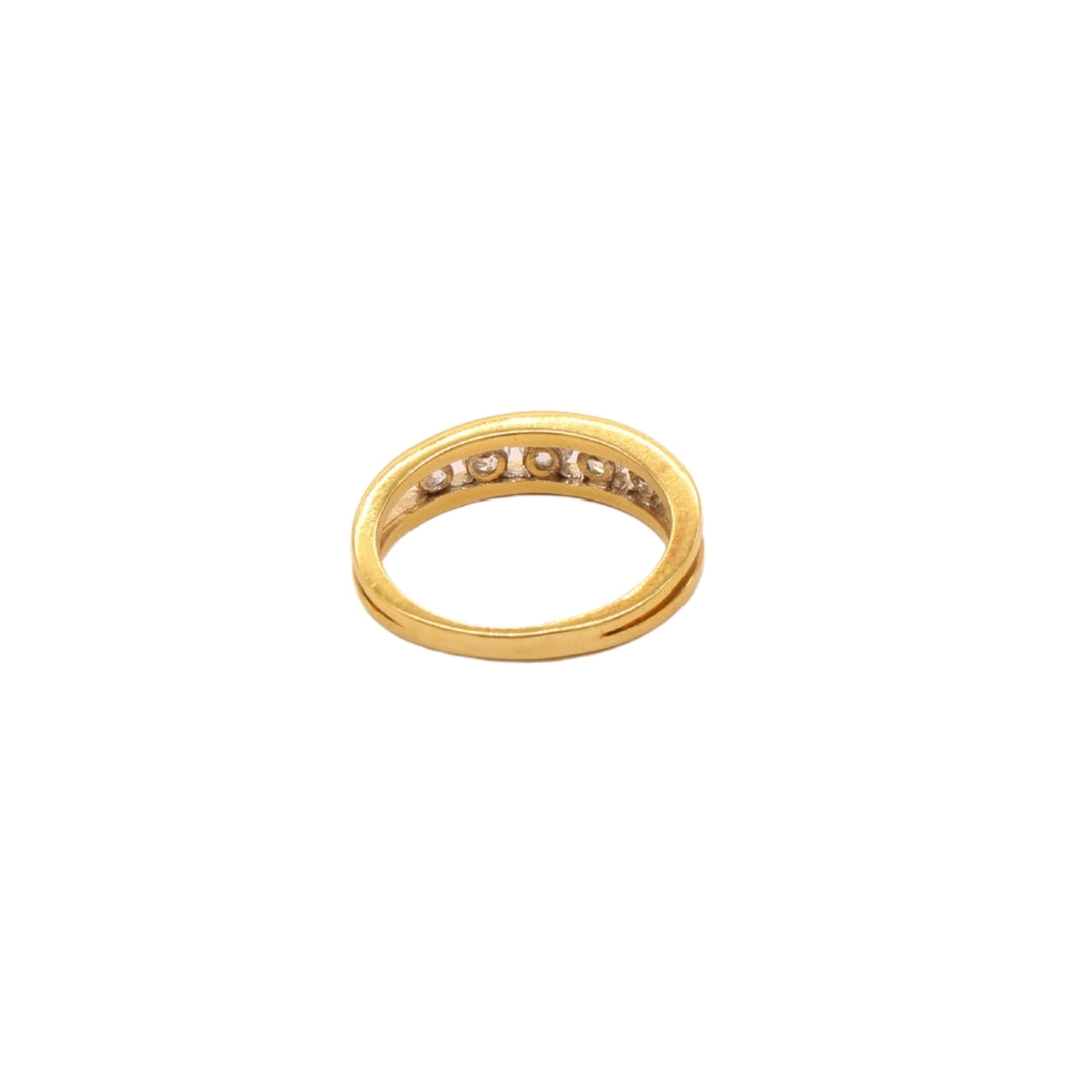 Gold 18KT Diamond-Style Band Ring