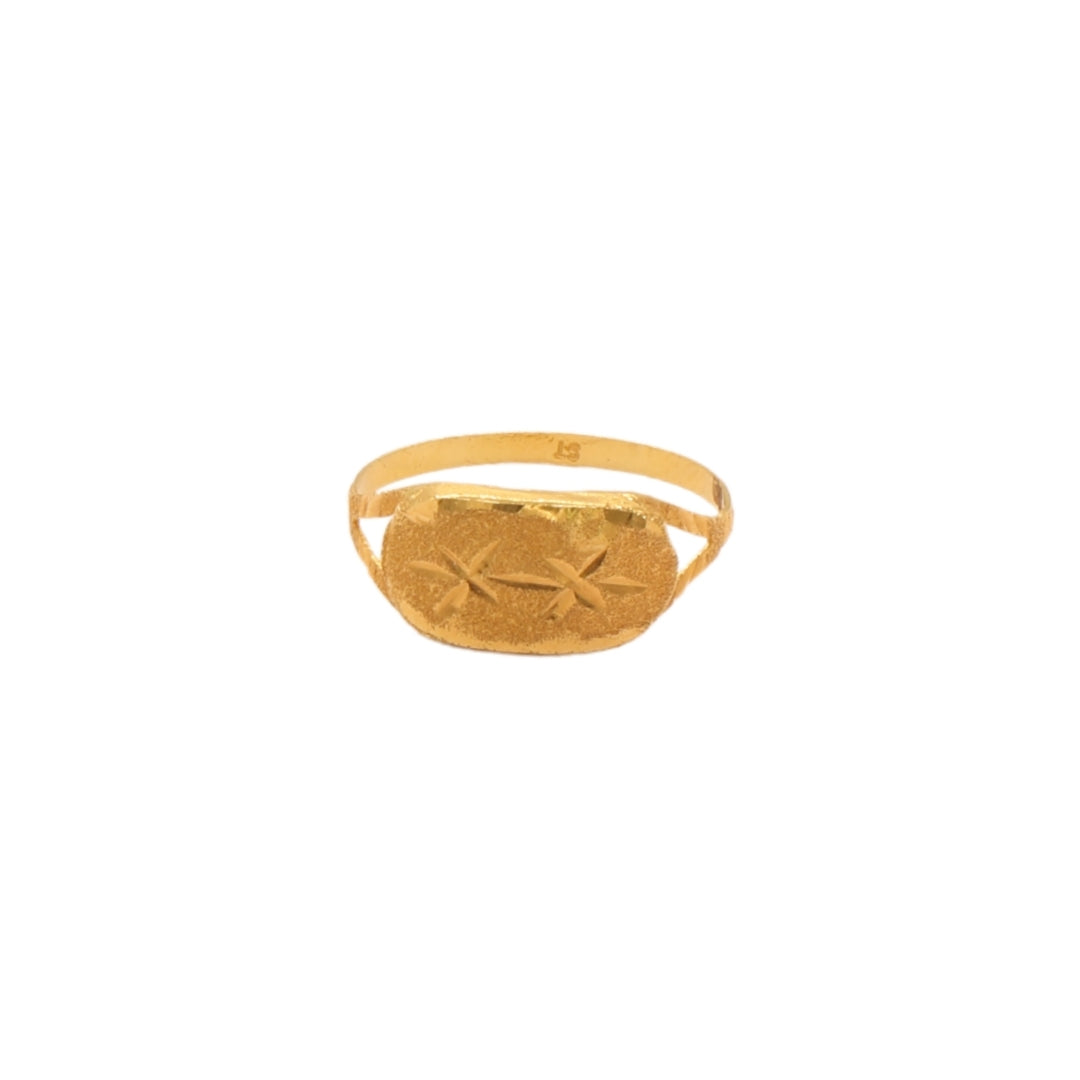 Gold 18KT Star Pattern Ring