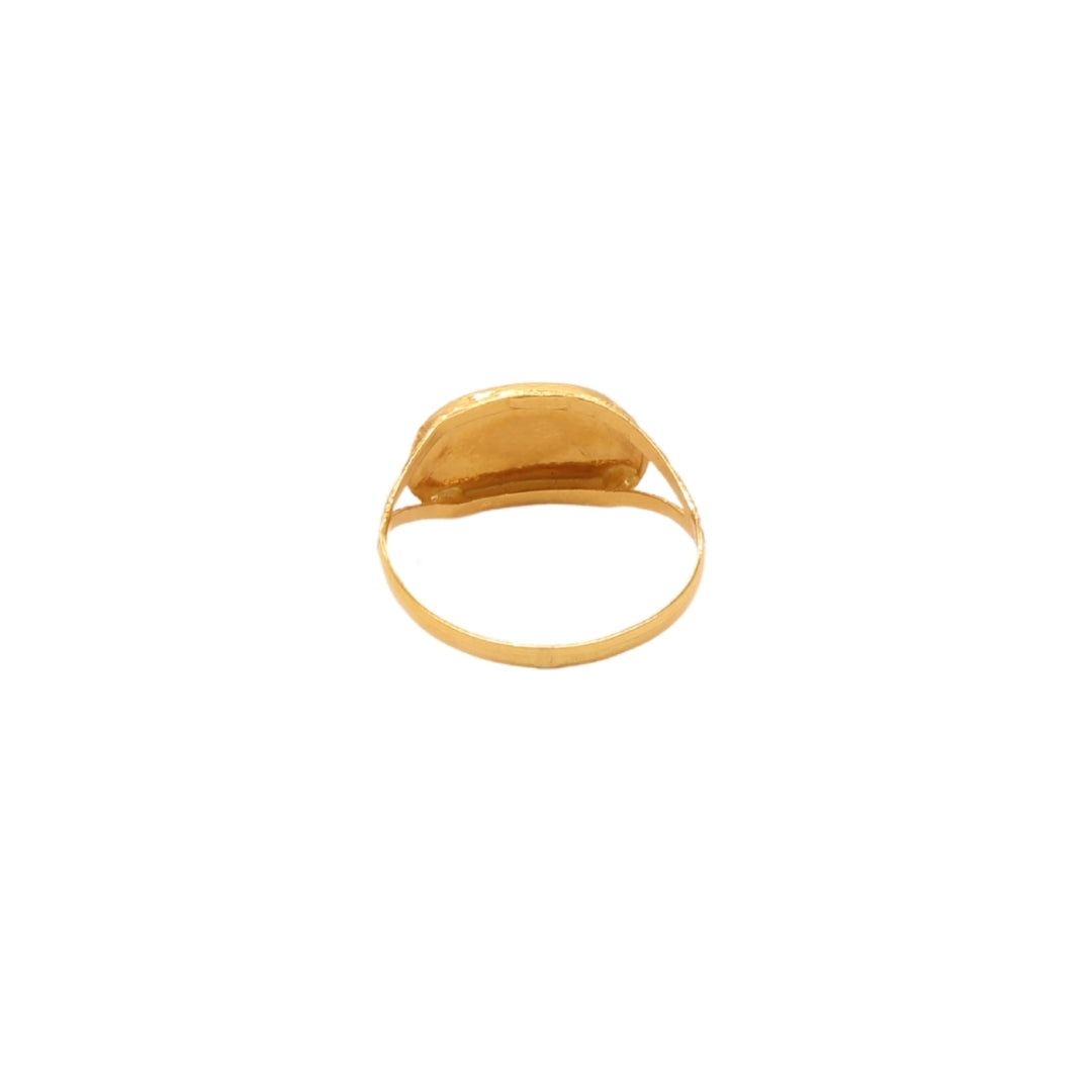 Gold 18KT Star Pattern Ring