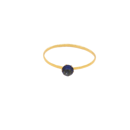 Gold 18KT Blue Stone Ring