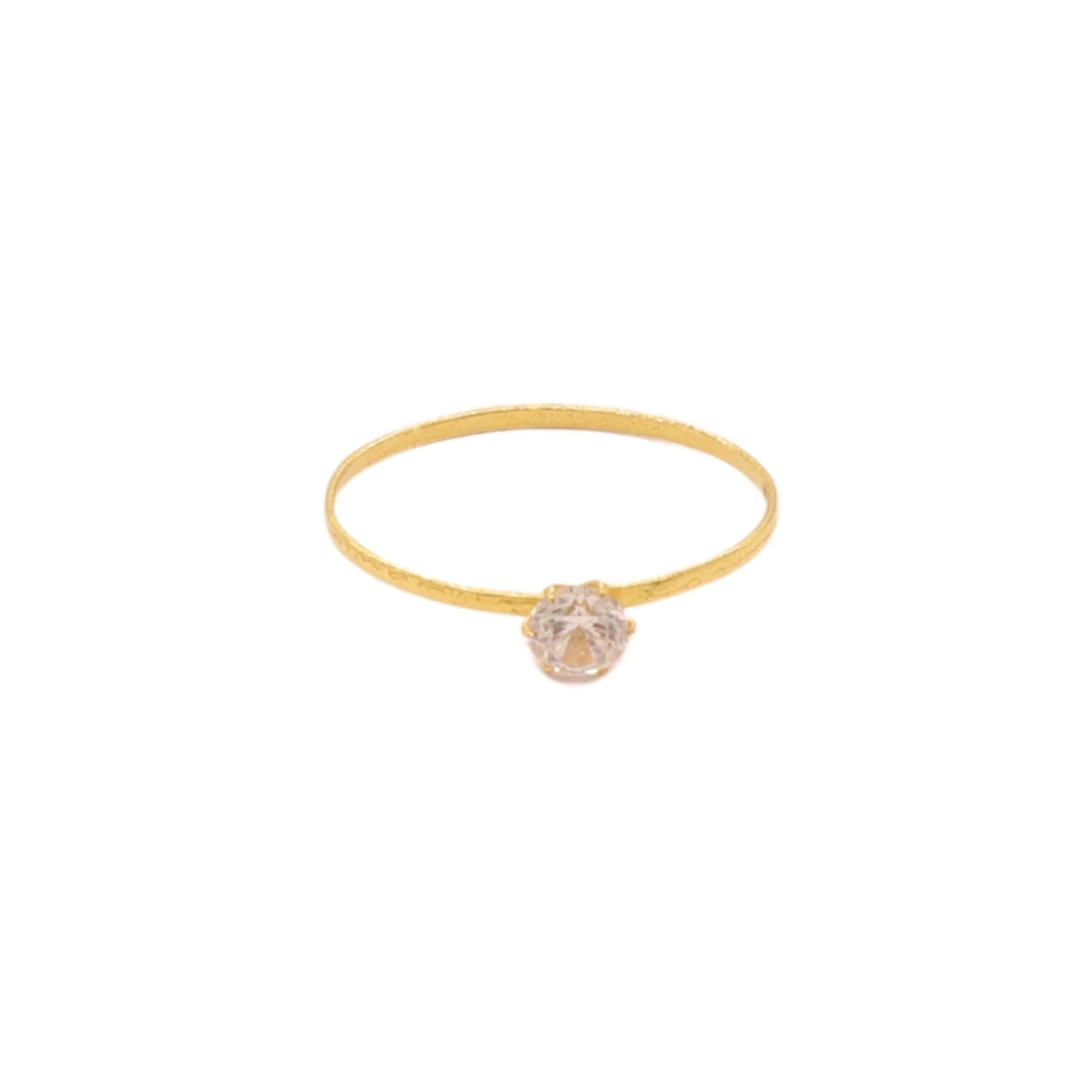 Gold 18KT Floral Stud Ring