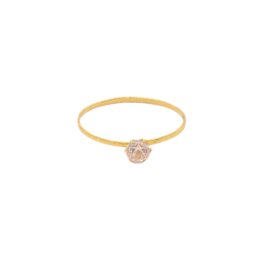 Gold 18KT Floral Stud Ring