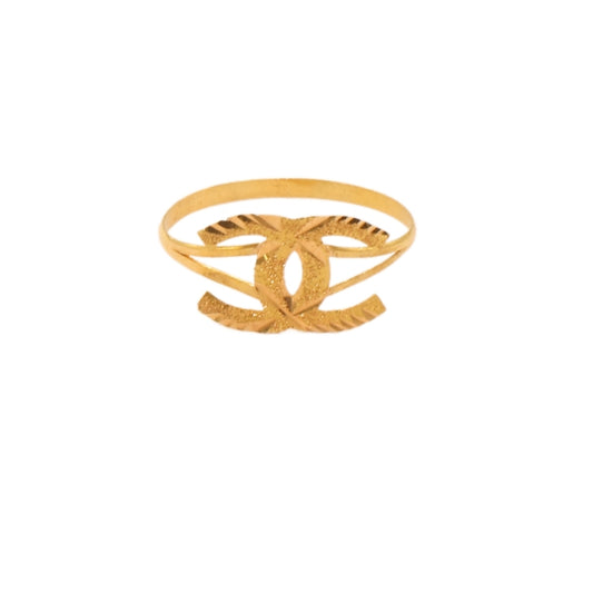 Gold 18KT Interlocking Designer Ring