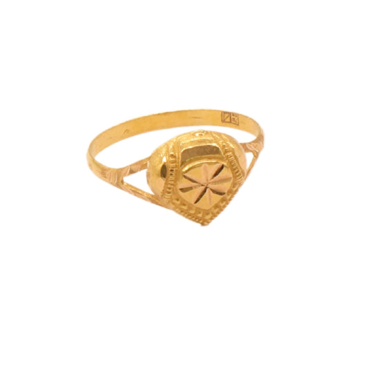 Gold 18KT Geometric Dome Ring