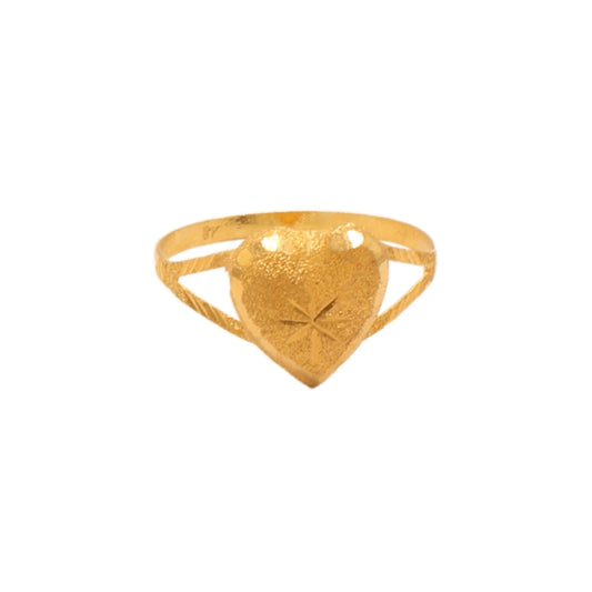 Gold 18KT Heart Shaped Ring