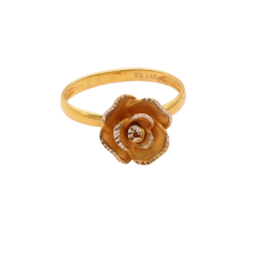 Gold 18KT Rose Shaped Ring