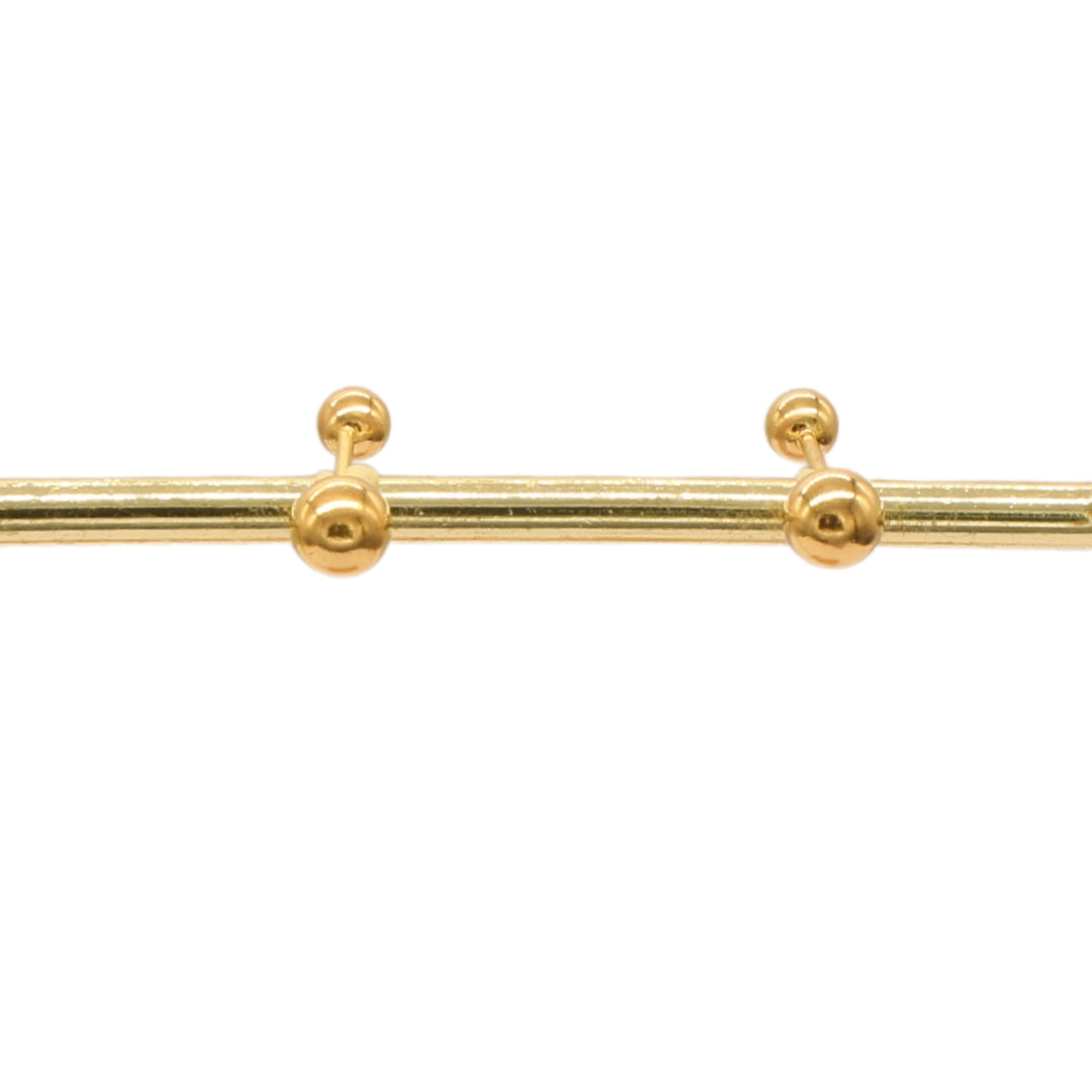 Gold 18KT Classic Ball Stud Earrings