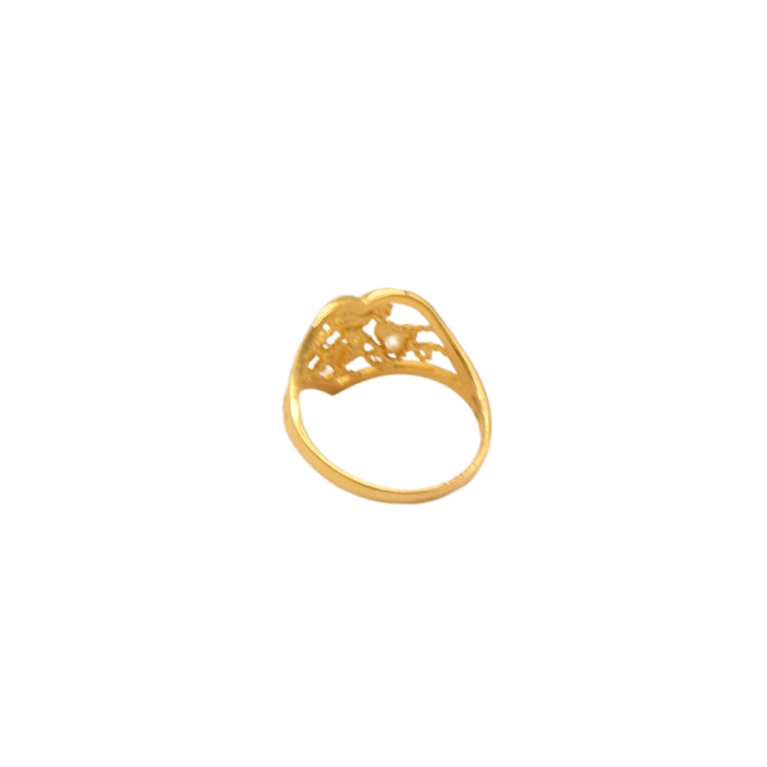 Gold 21KT Heart Motif Ring