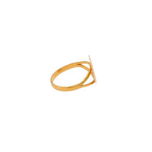 Gold 21KT Coin Design Ring